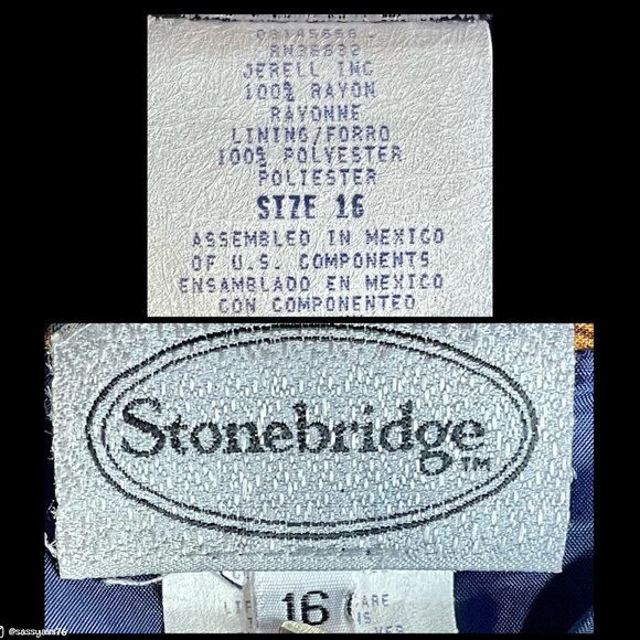 ▪️VTG▪️STONEBRIDGE▪️1990's Floral & Tassel Print Navy Blue Maxi Wrap Skirt - Picture 5 of 5